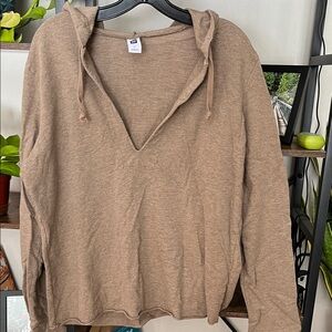 GAP Tan V-Neck Hoodie